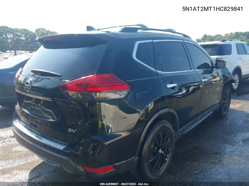 2017 Nissan Rogue Sv VIN: 5N1AT2MT1HC829841 Lot: 42596007
