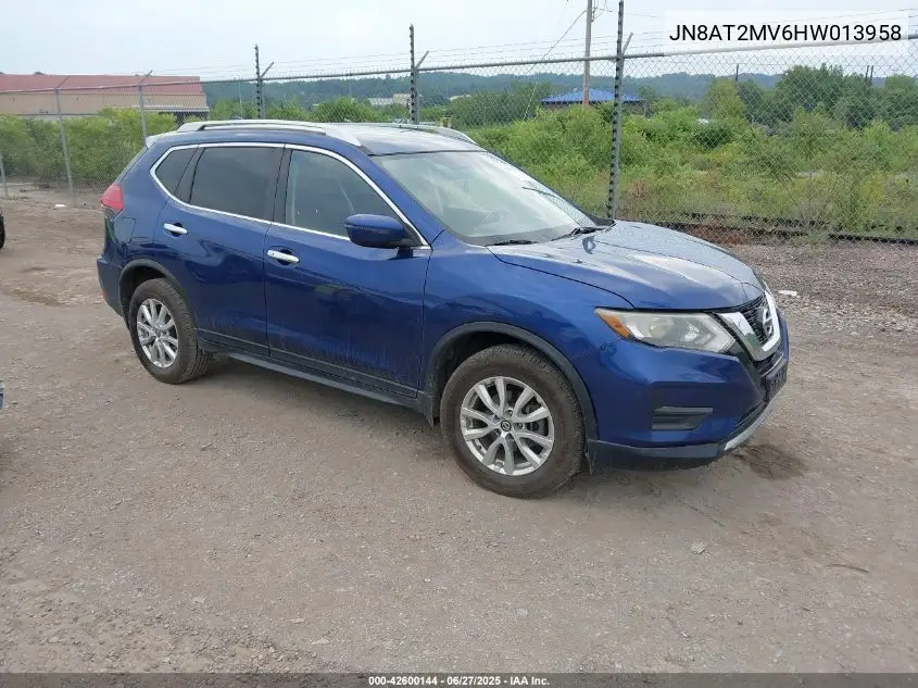 2017 Nissan Rogue S/Sl/Sv VIN: JN8AT2MV6HW013958 Lot: 42600144
