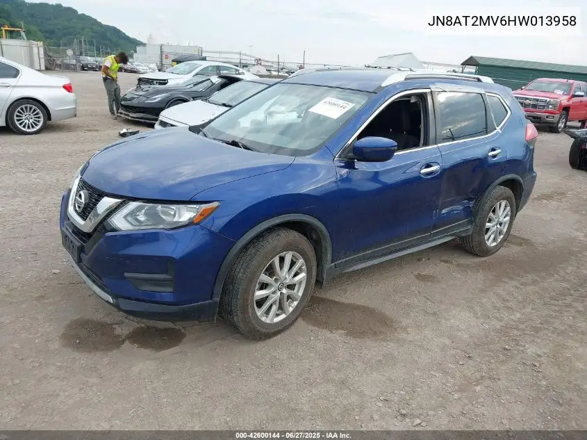 2017 Nissan Rogue S/Sl/Sv VIN: JN8AT2MV6HW013958 Lot: 42600144