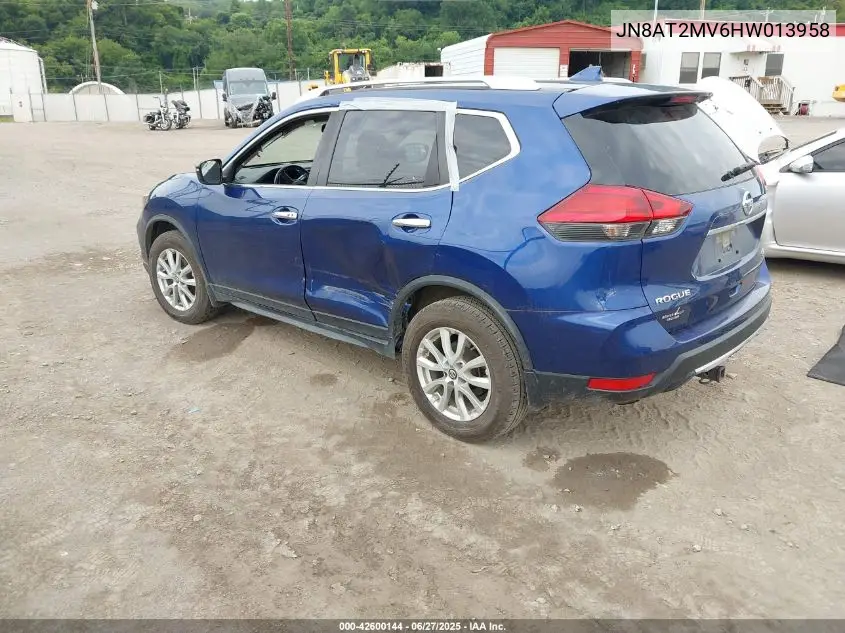 2017 Nissan Rogue S/Sl/Sv VIN: JN8AT2MV6HW013958 Lot: 42600144