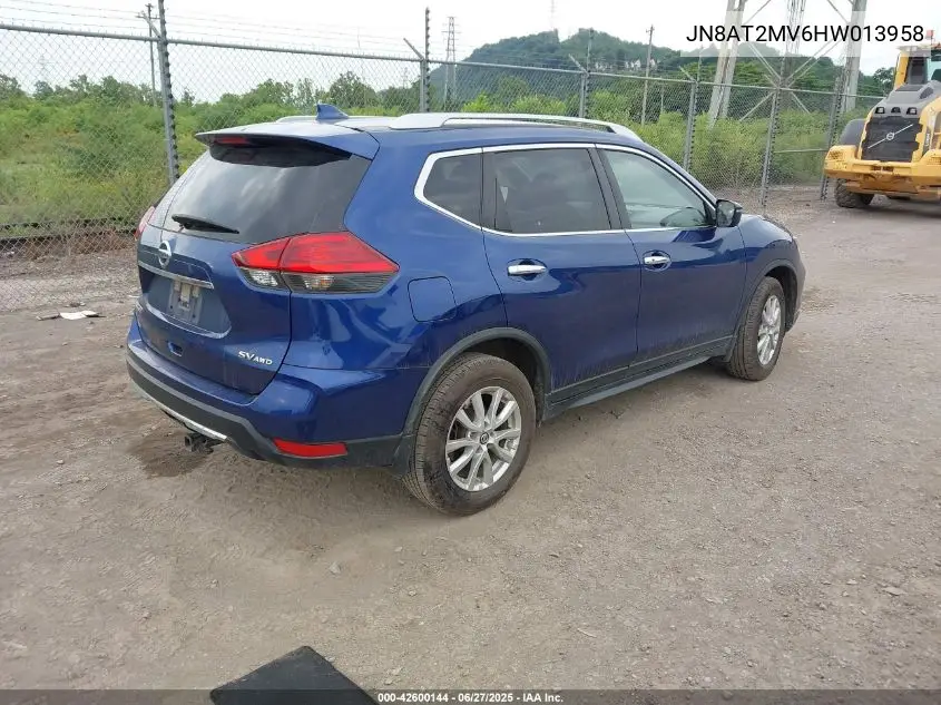 2017 Nissan Rogue S/Sl/Sv VIN: JN8AT2MV6HW013958 Lot: 42600144