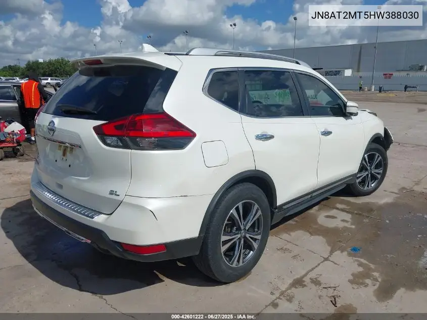 2017 Nissan Rogue Sl VIN: JN8AT2MT5HW388030 Lot: 42601222