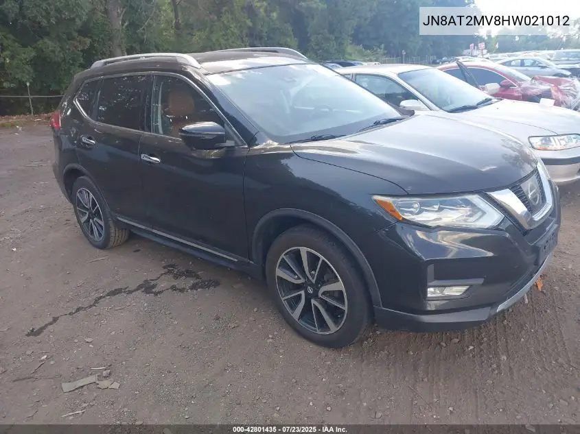 2017 Nissan Rogue Sl VIN: JN8AT2MV8HW021012 Lot: 42801435