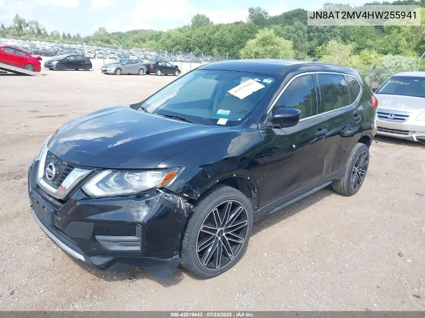 2017 Nissan Rogue S VIN: JN8AT2MV4HW255941 Lot: 42819442