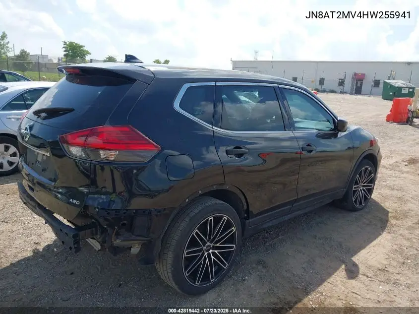 2017 Nissan Rogue S VIN: JN8AT2MV4HW255941 Lot: 42819442