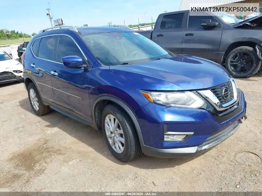 2019 Nissan Rogue Sv VIN: KNMAT2MT2KP500442 Lot: 42602267