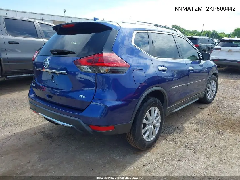 2019 Nissan Rogue Sv VIN: KNMAT2MT2KP500442 Lot: 42602267