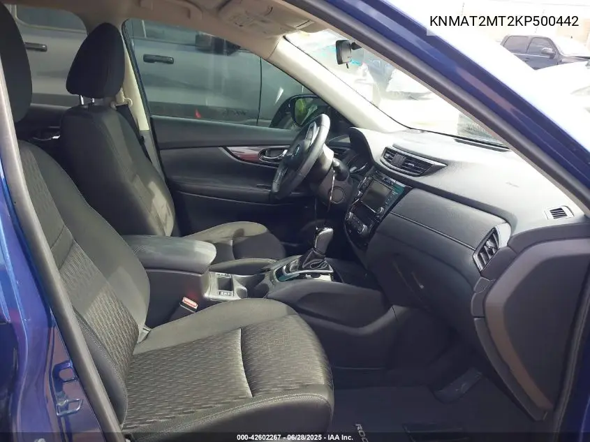 2019 Nissan Rogue Sv VIN: KNMAT2MT2KP500442 Lot: 42602267