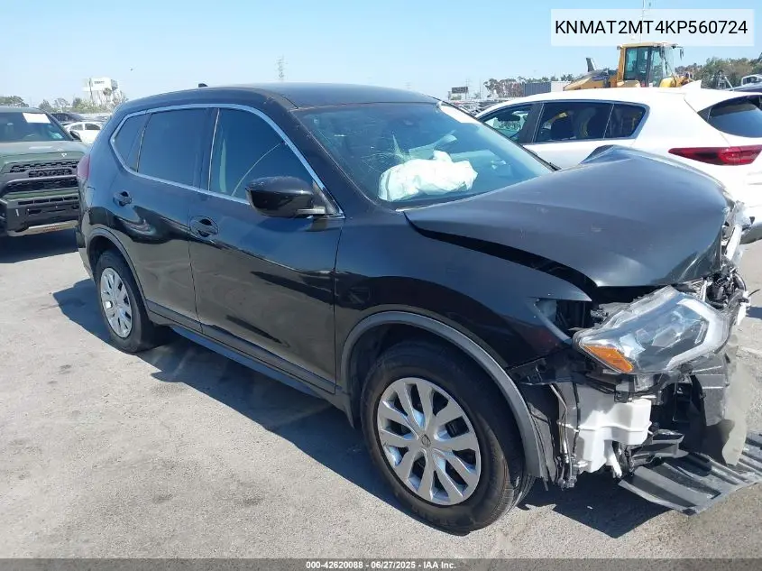 2019 Nissan Rogue S VIN: KNMAT2MT4KP560724 Lot: 42620088