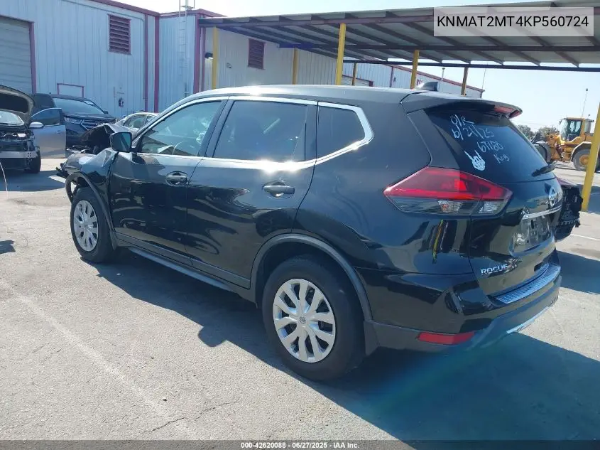 2019 Nissan Rogue S VIN: KNMAT2MT4KP560724 Lot: 42620088