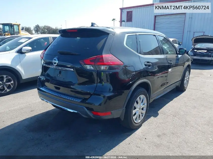 2019 Nissan Rogue S VIN: KNMAT2MT4KP560724 Lot: 42620088