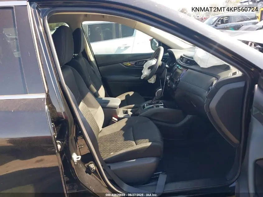 2019 Nissan Rogue S VIN: KNMAT2MT4KP560724 Lot: 42620088