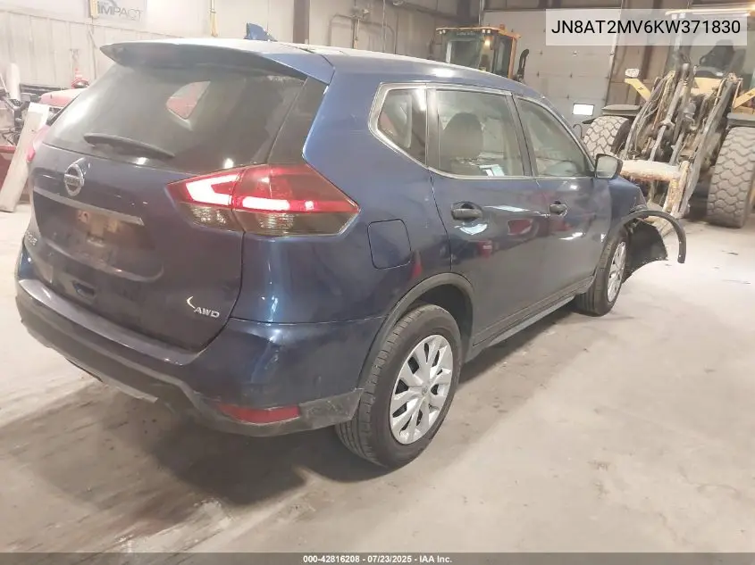 2019 Nissan Rogue S VIN: JN8AT2MV6KW371830 Lot: 42816208