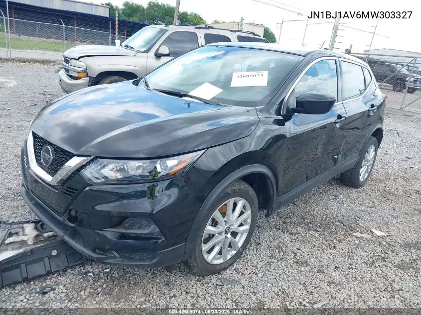 2021 Nissan Rogue Sport S Fwd Xtronic Cvt VIN: JN1BJ1AV6MW303327 Lot: 42605074