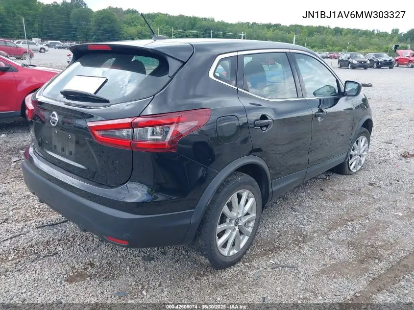 2021 Nissan Rogue Sport S Fwd Xtronic Cvt VIN: JN1BJ1AV6MW303327 Lot: 42605074