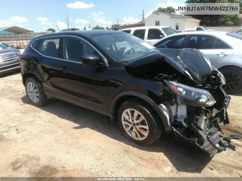 2021 Nissan Rogue Sport S Awd Xtronic Cvt VIN: JN1BJ1AW7MW422769 Lot: 42614295