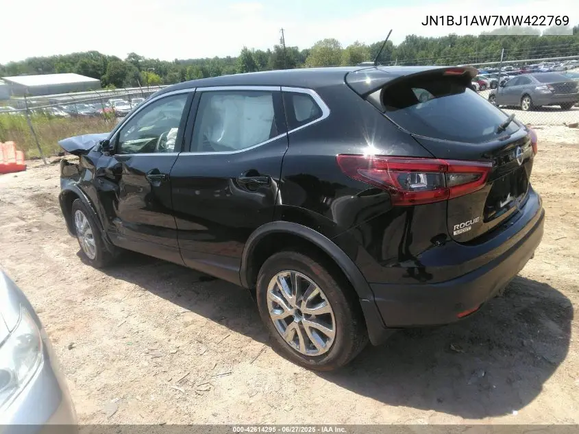 2021 Nissan Rogue Sport S Awd Xtronic Cvt VIN: JN1BJ1AW7MW422769 Lot: 42614295