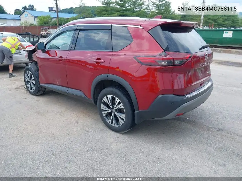 2021 Nissan Rogue Sv Intelligent Awd VIN: 5N1AT3BB4MC788115 Lot: 42617173