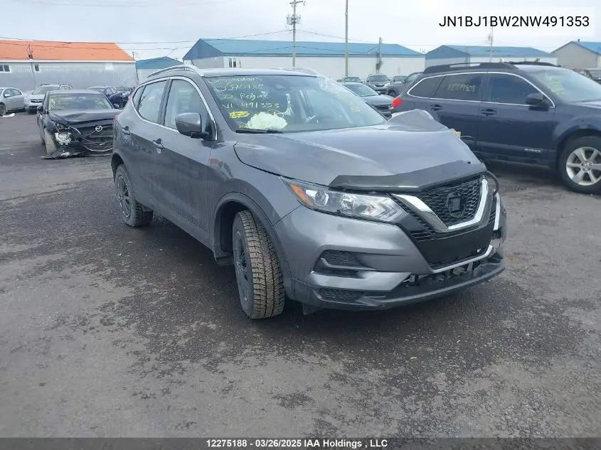 2022 Nissan Rogue Sport Sv VIN: JN1BJ1BW2NW491353 Lot: 12275188