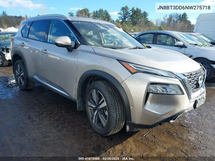 2022 Nissan Rogue Platinum Intelligent Awd VIN: JN8BT3DD6NW275718 Lot: 41675565