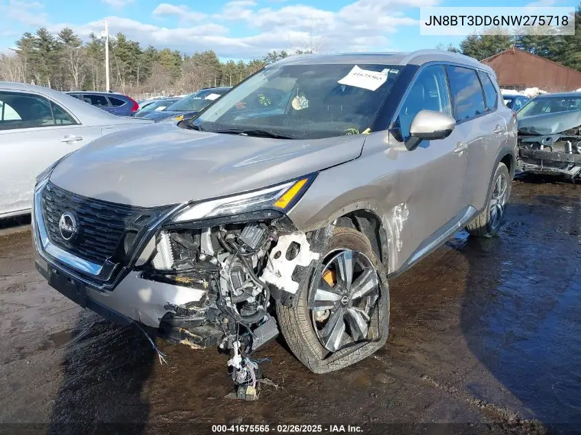 2022 Nissan Rogue Platinum Intelligent Awd VIN: JN8BT3DD6NW275718 Lot: 41675565