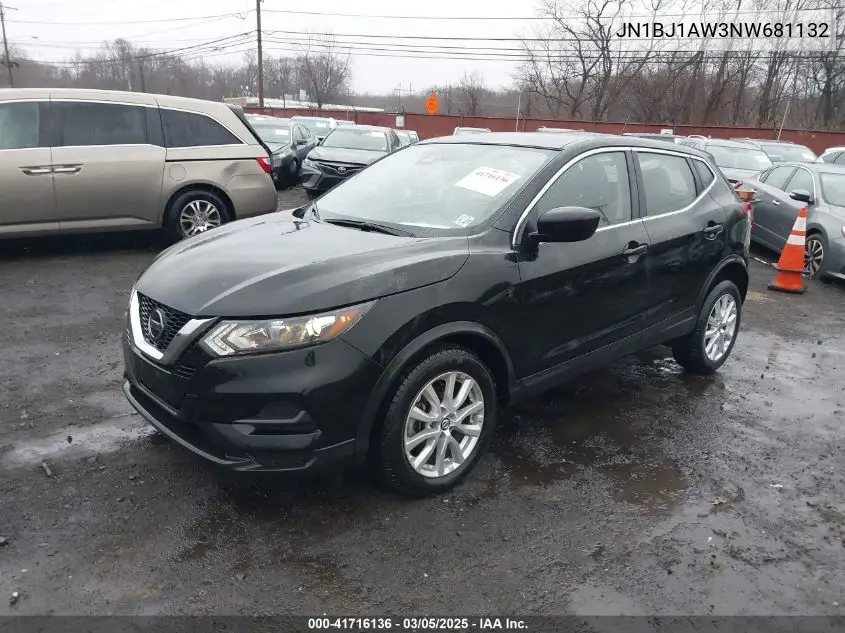 2022 Nissan Rogue Sport S Awd Xtronic Cvt VIN: JN1BJ1AW3NW681132 Lot: 41716136