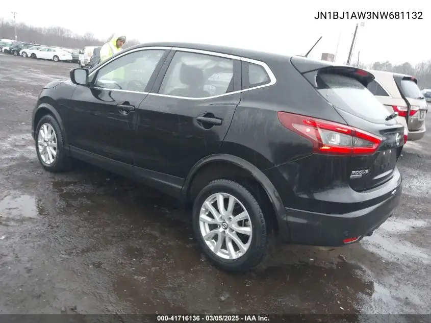 2022 Nissan Rogue Sport S Awd Xtronic Cvt VIN: JN1BJ1AW3NW681132 Lot: 41716136