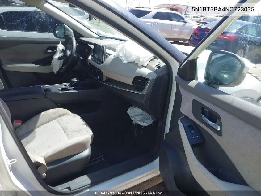 2022 Nissan Rogue Sv Fwd VIN: 5N1BT3BA4NC723035 Lot: 41793604
