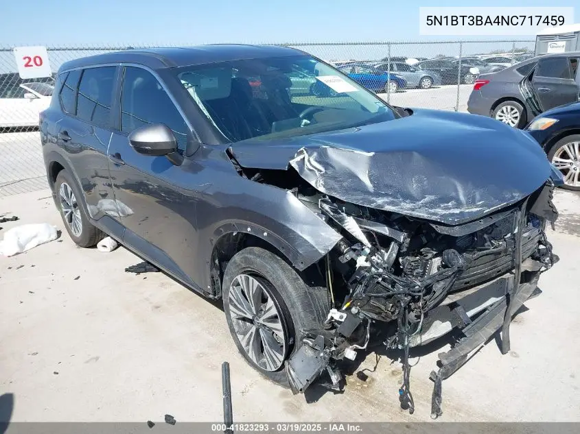 2022 Nissan Rogue Sv Fwd VIN: 5N1BT3BA4NC717459 Lot: 41823293