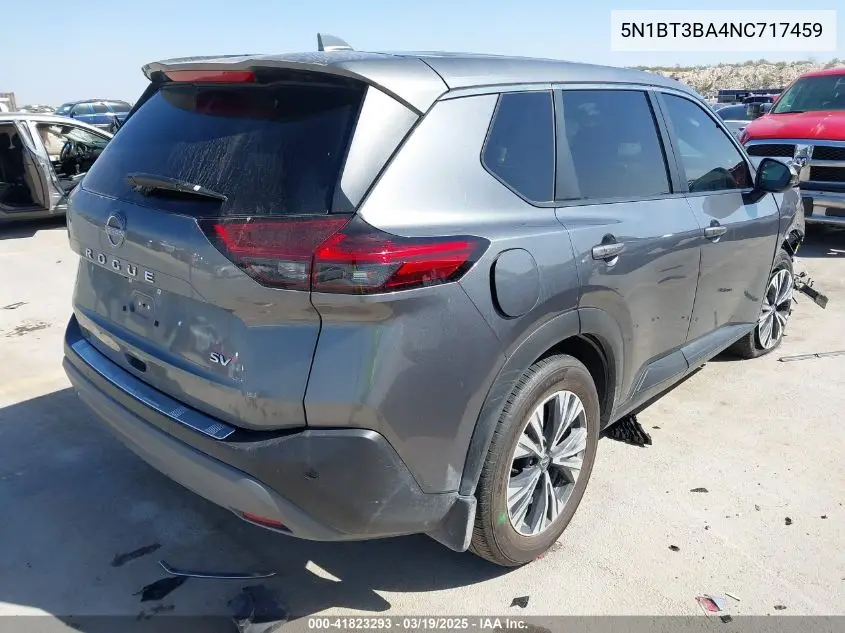 2022 Nissan Rogue Sv Fwd VIN: 5N1BT3BA4NC717459 Lot: 41823293