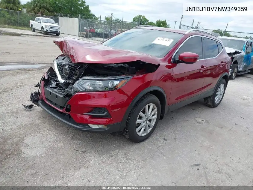 2022 Nissan Rogue Sport Sv Fwd Xtronic Cvt VIN: JN1BJ1BV7NW349359 Lot: 41985027