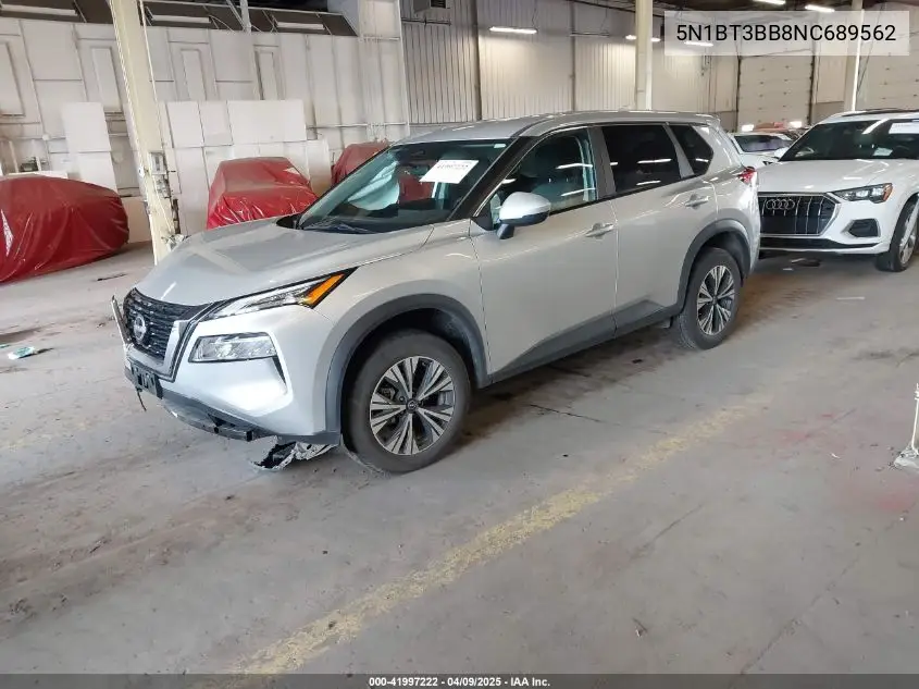 2022 Nissan Rogue Sv Intelligent Awd VIN: 5N1BT3BB8NC689562 Lot: 41997222