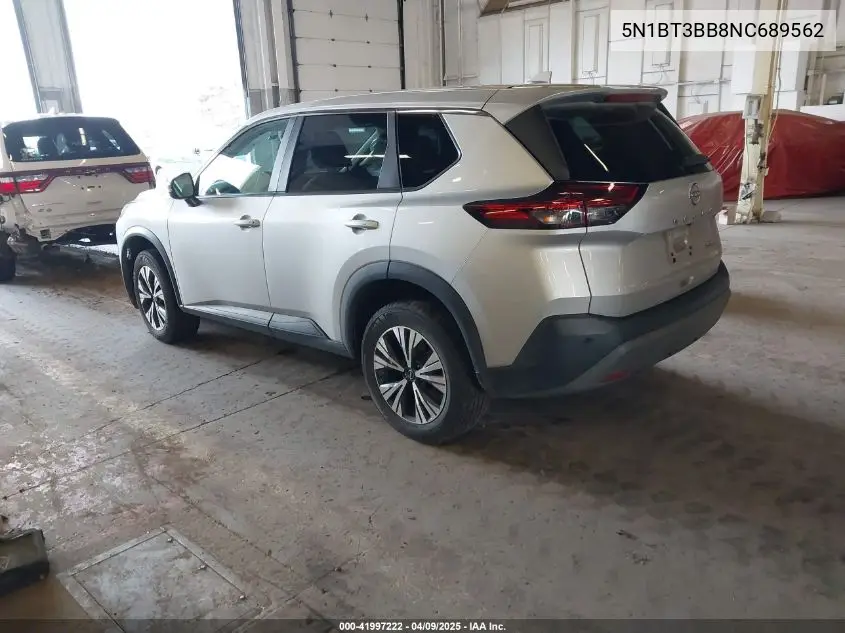 2022 Nissan Rogue Sv Intelligent Awd VIN: 5N1BT3BB8NC689562 Lot: 41997222