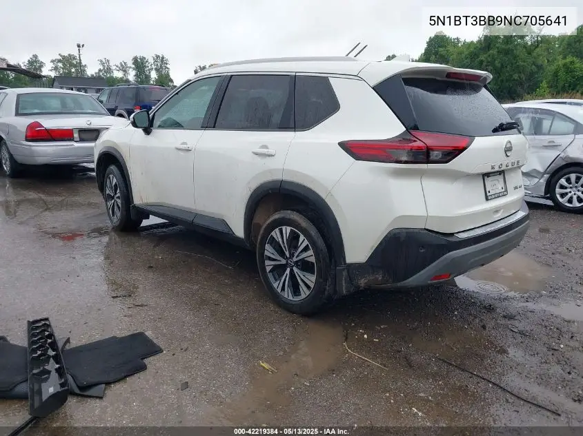 2022 Nissan Rogue Sv Intelligent Awd VIN: 5N1BT3BB9NC705641 Lot: 42219384