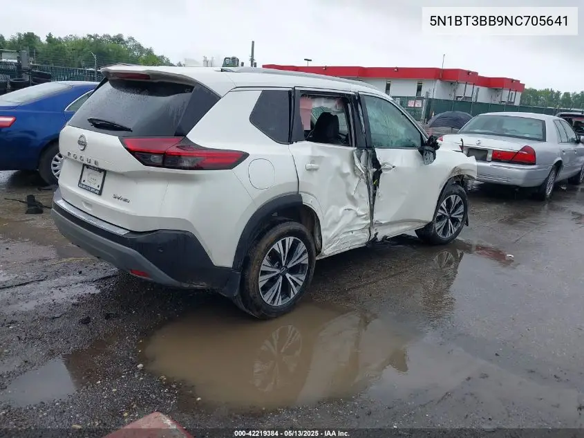 2022 Nissan Rogue Sv Intelligent Awd VIN: 5N1BT3BB9NC705641 Lot: 42219384