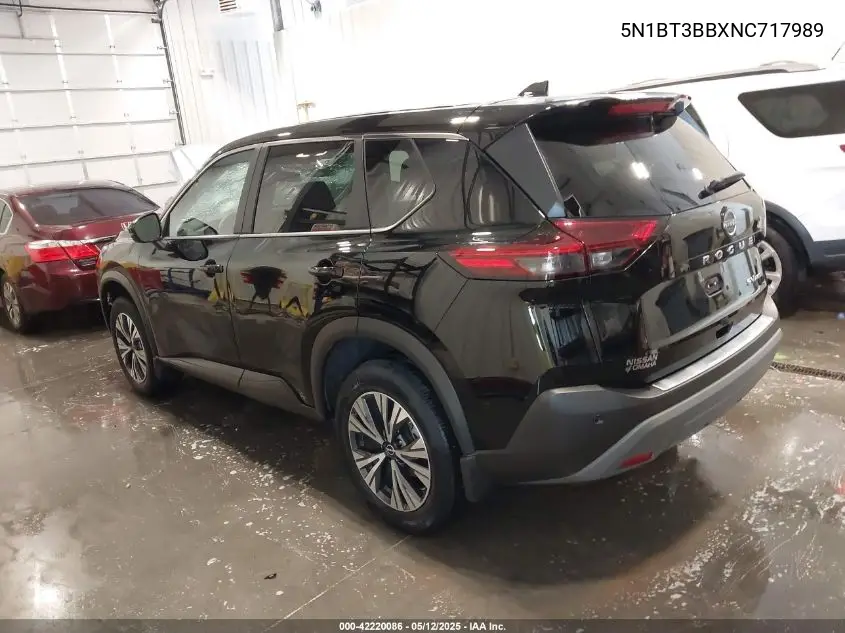 2022 Nissan Rogue Sv Intelligent Awd VIN: 5N1BT3BBXNC717989 Lot: 42220086
