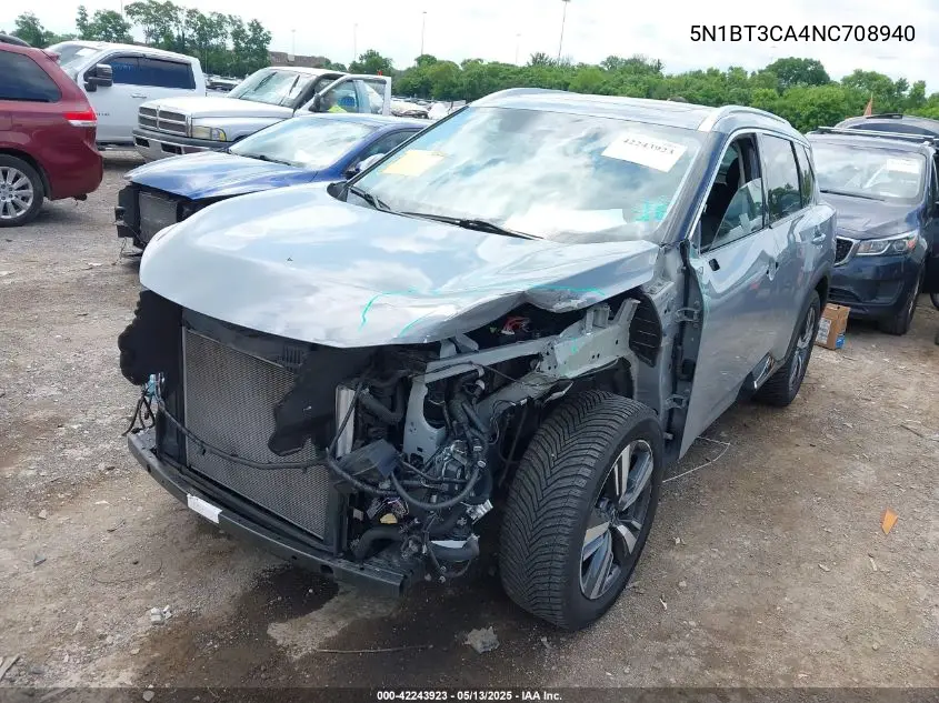 2022 Nissan Rogue Sl Fwd VIN: 5N1BT3CA4NC708940 Lot: 42243923