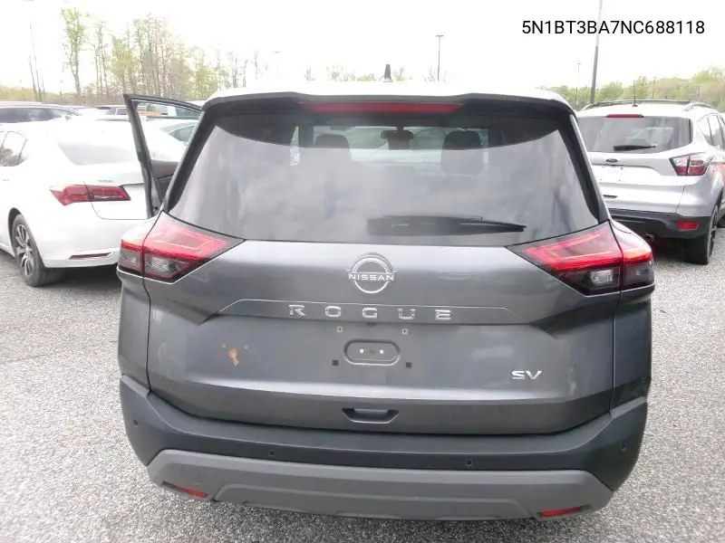 2022 Nissan Rogue Sv Fwd VIN: 5N1BT3BA7NC688118 Lot: 42250004