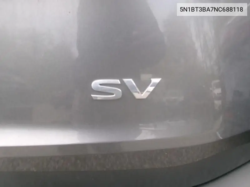 2022 Nissan Rogue Sv Fwd VIN: 5N1BT3BA7NC688118 Lot: 42250004