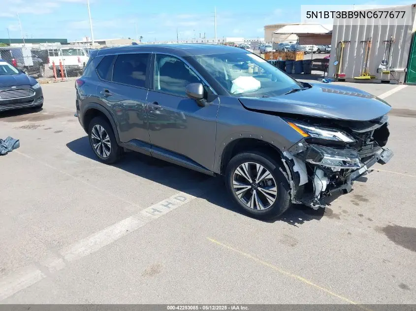 2022 Nissan Rogue Sv Intelligent Awd VIN: 5N1BT3BB9NC677677 Lot: 42253085