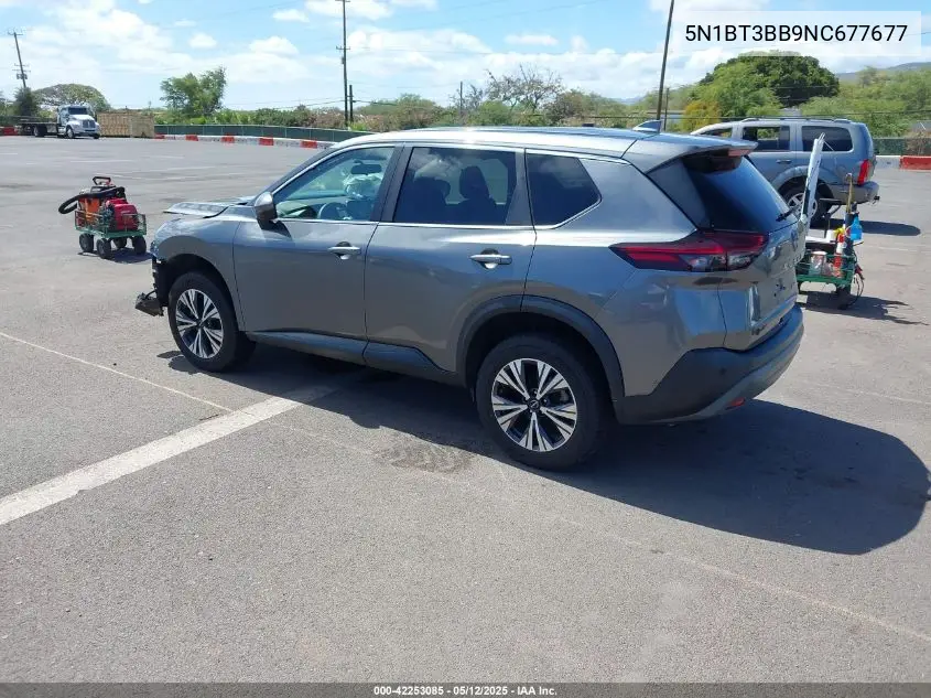 2022 Nissan Rogue Sv Intelligent Awd VIN: 5N1BT3BB9NC677677 Lot: 42253085
