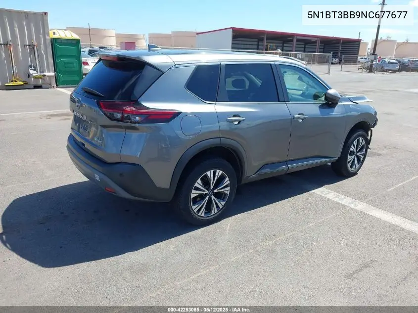 2022 Nissan Rogue Sv Intelligent Awd VIN: 5N1BT3BB9NC677677 Lot: 42253085