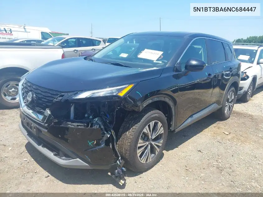 2022 Nissan Rogue Sv Fwd VIN: 5N1BT3BA6NC684447 Lot: 42536110