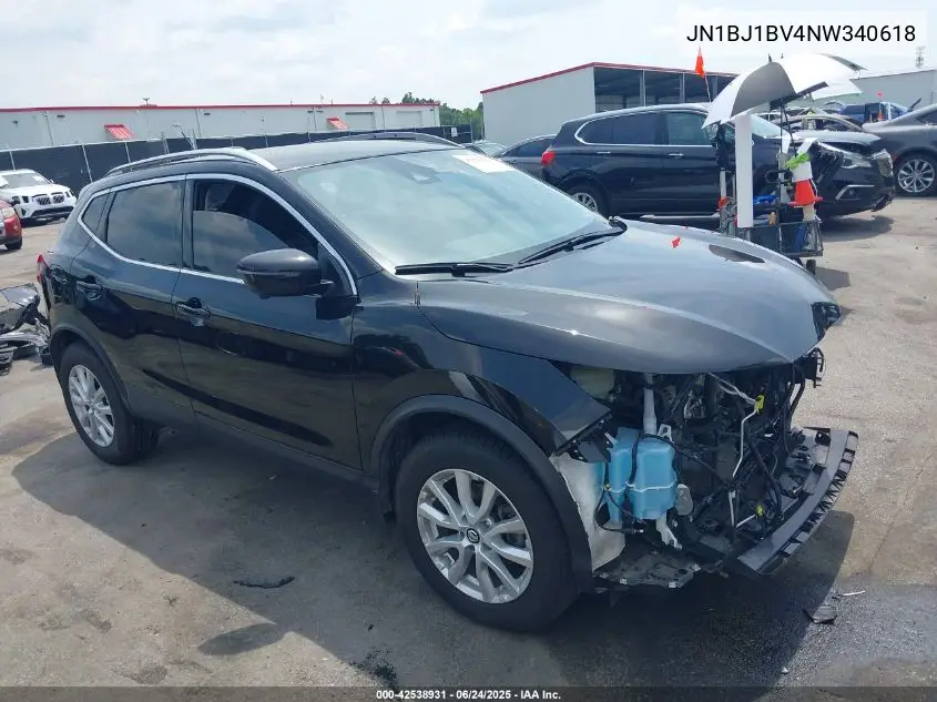 2022 Nissan Rogue Sport Sv Fwd Xtronic Cvt VIN: JN1BJ1BV4NW340618 Lot: 42538931