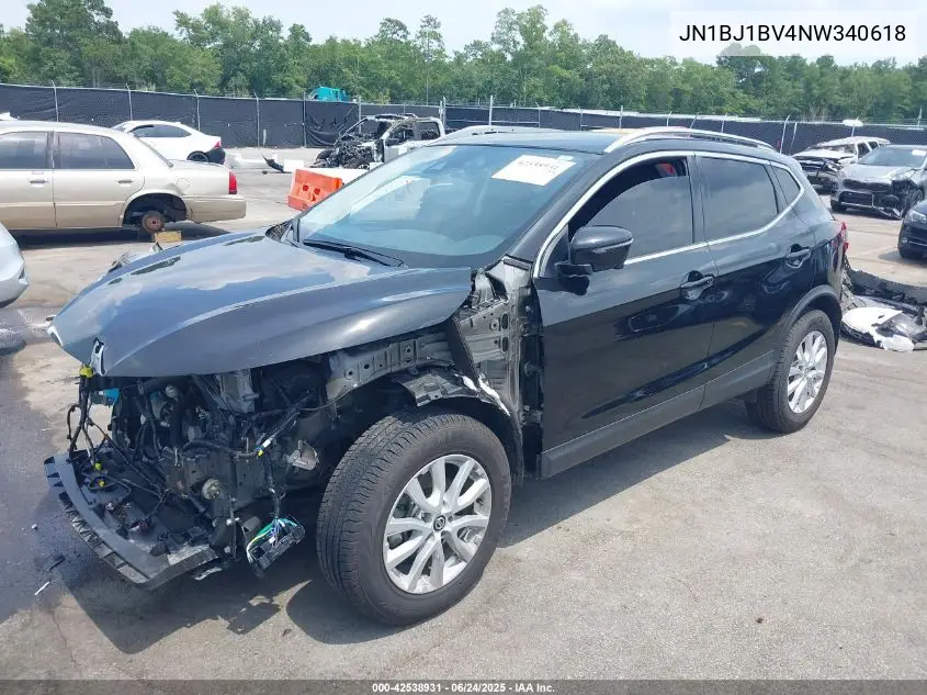 2022 Nissan Rogue Sport Sv Fwd Xtronic Cvt VIN: JN1BJ1BV4NW340618 Lot: 42538931