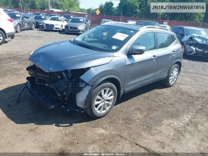 2022 Nissan Rogue Sport Sv Awd Xtronic Cvt VIN: JN1BJ1BW2NW681816 Lot: 42546680