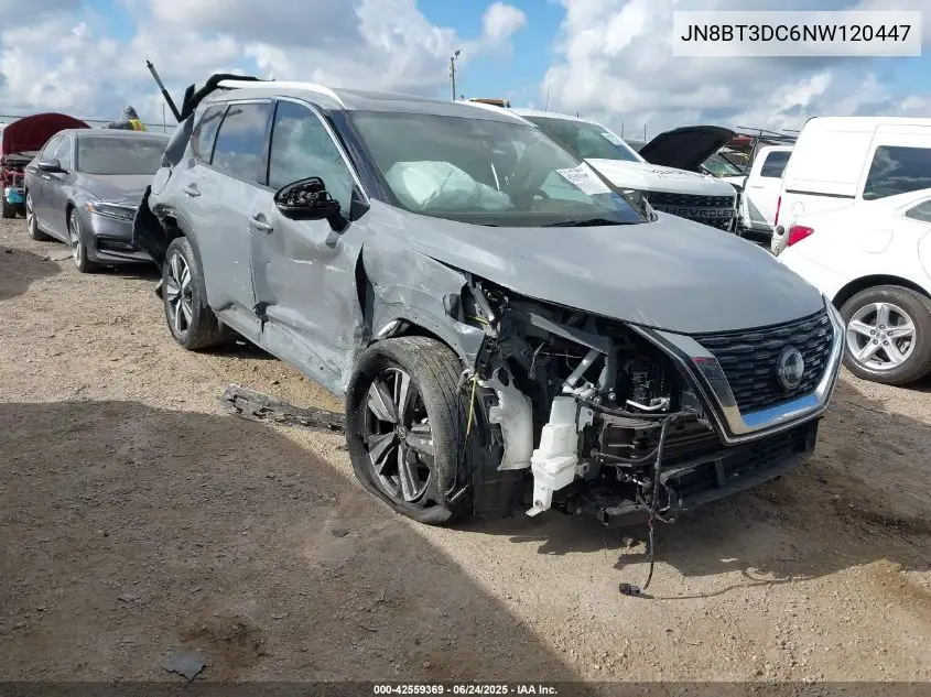 2022 Nissan Rogue Platinum Fwd VIN: JN8BT3DC6NW120447 Lot: 42559369