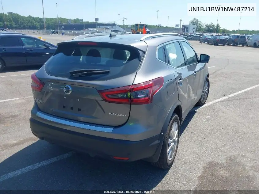 2022 Nissan Rogue Sport Sv Awd Xtronic Cvt VIN: JN1BJ1BW1NW487214 Lot: 42578344