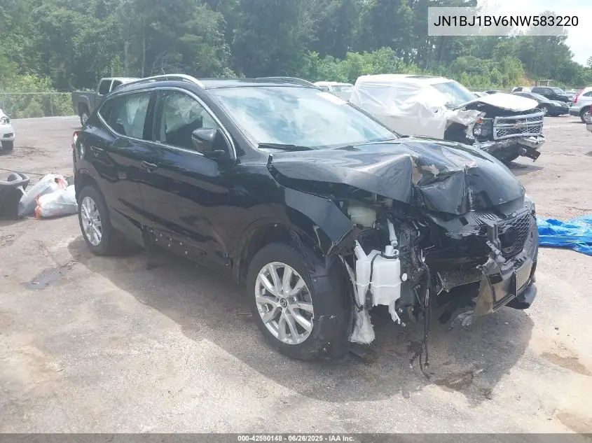 2022 Nissan Rogue Sport Sv Fwd Xtronic Cvt VIN: JN1BJ1BV6NW583220 Lot: 42580148