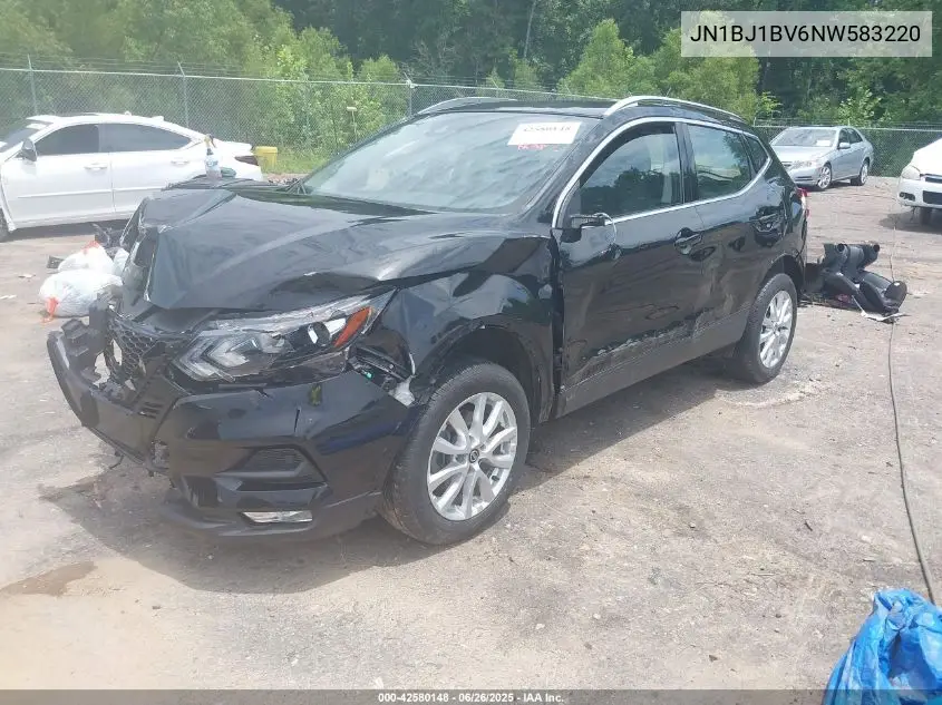 2022 Nissan Rogue Sport Sv Fwd Xtronic Cvt VIN: JN1BJ1BV6NW583220 Lot: 42580148